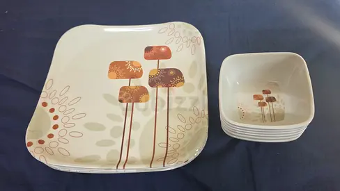 Dinner set melamine new - bowls and plates