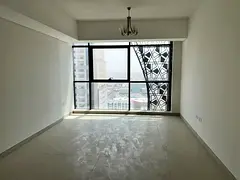 Brand-new 3BR + Living in Abu Shagara, first tenant, with balcony and built-in wardrobes. Annual ren