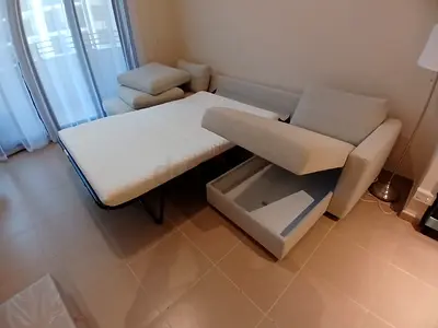 Ikea vimle bed with two chaise lounges