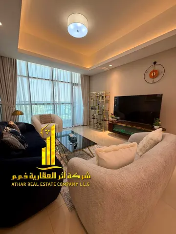 شقة فخمة غرفة وصالة اطلالة مفتوحة بعجمان - الراشدية1 - غلفا تاور - مفروشة للايجار الشهرى