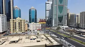 2BR Apartment for Rent in Al Majaz 1 | 2 Living Rooms, Balcony, Storage & Open Street View | AED 42,
