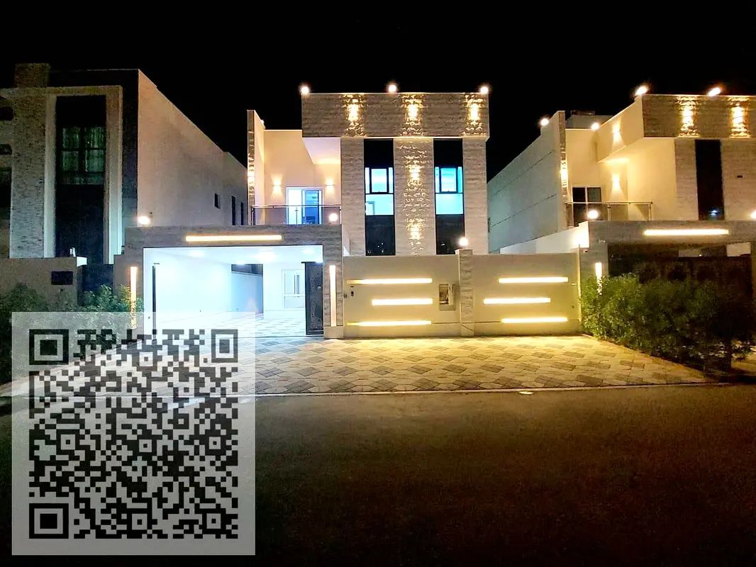 For annual rent in Al Yasmin area: five master bedrooms, living room, maid's room, and roof terrace. 120,000 (currency unspecified) payable in four in