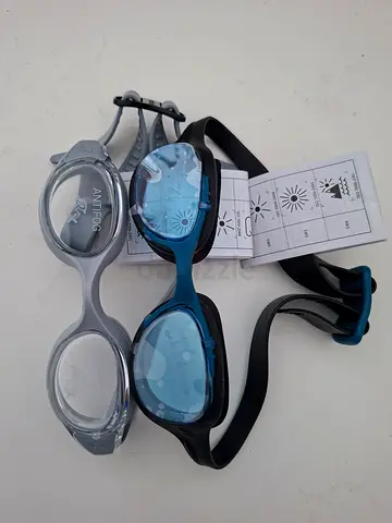 Two swimming goggles set – adult sizes, anti-fog lenses