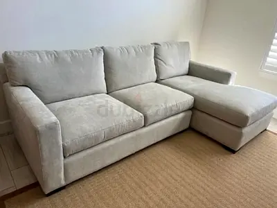 Crate&barrel axis sectional sofa