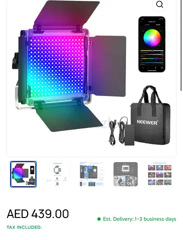 Neewer 660 Pro II RGB LED Video Light with Barn Door