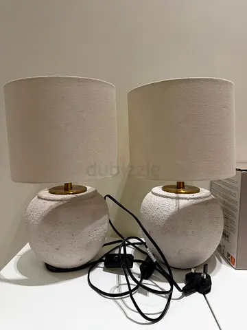 Pair of Stone Base Table Lamps