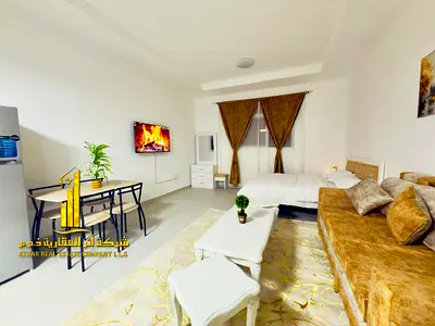 🏡 فرصة لا تُفوّت! أفخم وأرقى استوديو مفروش بالكامل للإيجار الشهري في كورنيش عجمان✨ 🔹 استوديو أنيق بمساحة واسعة وتشطيب فاخر 🔹 فرش جديد وعصري – لم يُ