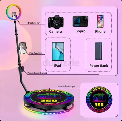 Brand New 360 Video Booth / Photo Booth with RGB Ring Light
