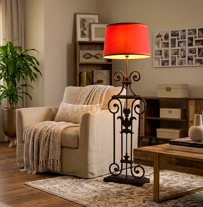 Pottery Barn Sabina Wrought Iron Floor Lamp 157 cm