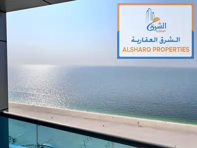 Residence Towers, full sea view, Ajman Corniche, largest area, free air conditioning, gas, gym, parking, free swimming pool