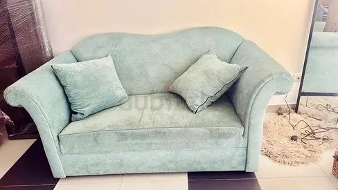 Light Green 2-Seater Sofa in Good Condition