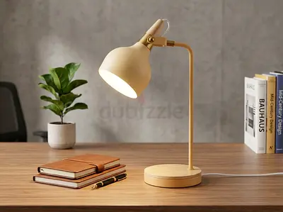 Minimalist Desk Lamp - Adjustable Metal Table Light (55cm)