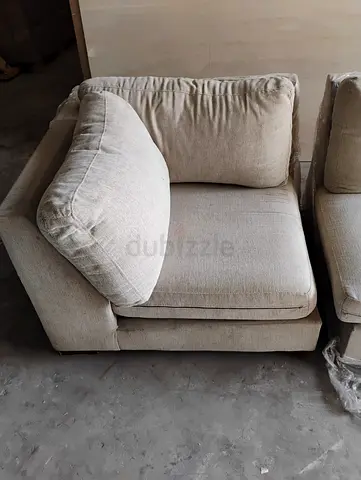 Beige Upholstered Single-seater Sofa Chair - Good Condition
