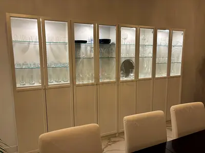 IKEA BILKY/OXBERG Large glass display cabinet