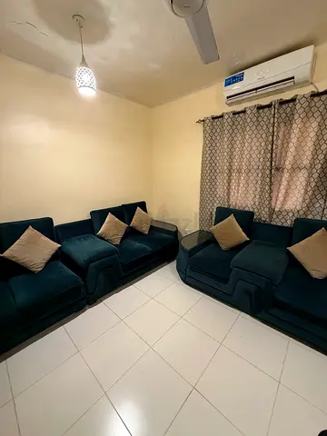Teal 3-Seater and 2-Seater Sofa Set with Cushions - Good Condition