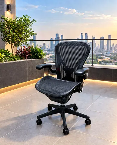 Free Delivery- (Herman Miller Aeron) Ergonomic Mesh Office Chair Black