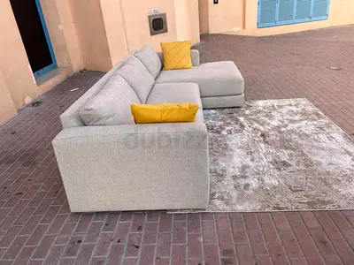 Premium Quality Crate&Barrel L Shape Sofa Beige