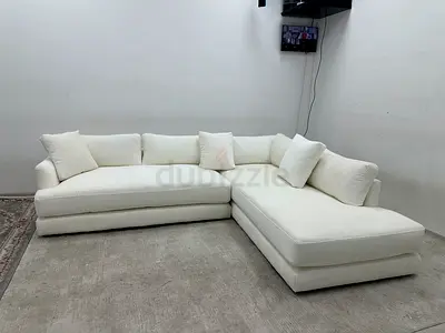West elm white color lshape sofa