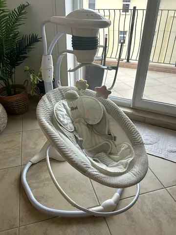 Jikel Minos 2-in-1 swing and rocker, 3-speed swing, Soft body and head support, Musical