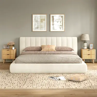 Brand New white colour 200*200 king size bed