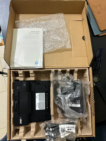 Dell Docking Station with Power Adapter and Cables - Very Good packed Condition
