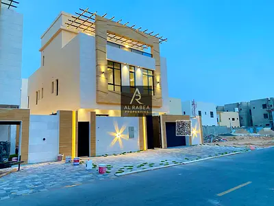 🏡 **فيلا فاخرة 5 غرف ماستر | 3 طوابق | مسبح خاص | تشطيب سوبر ديلوكس | الحليو 2 – عجمان**