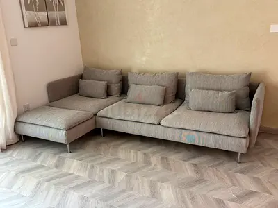 Same like new Condition Ikea Sodhremn L Shape Sofa light gray
