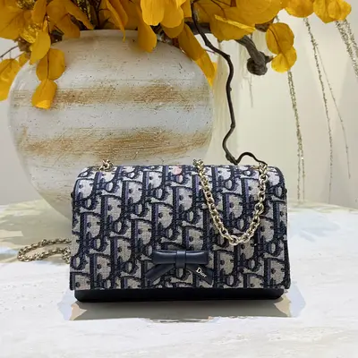 Christian Dior Oblique Bow Pouch