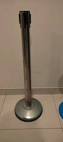 Queue Stanchion Post / Crowd Control Pole - Single Silver Post