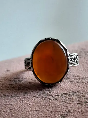 Natural Aqeeq Yemeni Ring