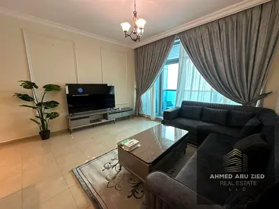 Luxurious Corniche living with full sea view, modern furnishings, built-in wardrobes, central AC, gym, pool, parking & flexible payments.