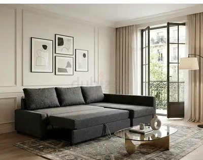 L-Shape Storage Sofa Bed – Comfortable Design, Left & Right Side Fitting, Colors Available.