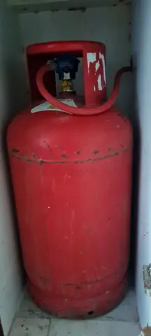 Red Gas Cylinder with Regulator