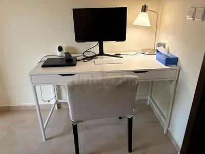 IKEA ALEX White Desk with Two Drawers