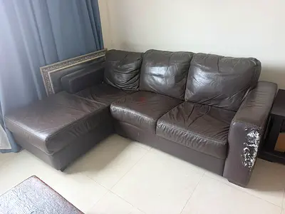 Leather lounge suite and furniture for sale.