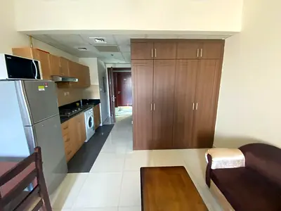 Furnished Studio | Elite Sports Residence 7 | Balcony City View