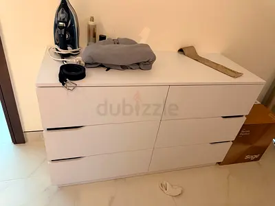 White chest of drawers 6 drawers