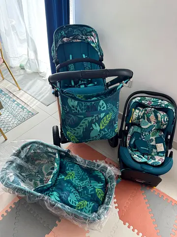 Cosatto Wow 2 Everything Bundle (Midnight Jungle) – Pram, Carrycot, Car Seat & Base, Changing Bag