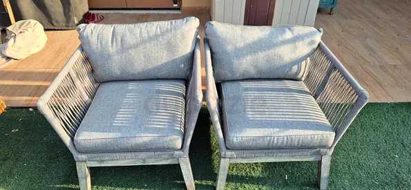 ACE Outdoor Furniture Set for Sale 🌿 in excellent condition.
Sofa:130x75x67cm.  Amrchair: 76x75x76