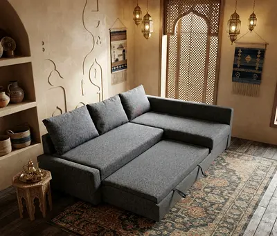 Comfortable L-Shape Sofa Bed – Smart Storage Space, Modern Design, Multiple Colors Available.