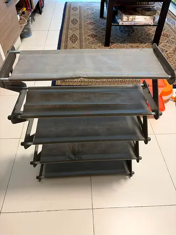 Set of 5 Metal Nesting Side Tables — Industrial Style