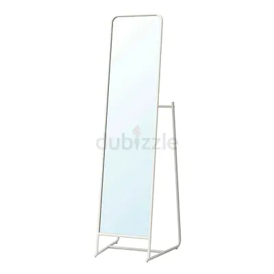 IKEA KNAPPER Standing Mirror with Clothes Rail – White