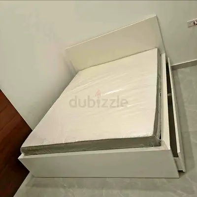 Ikea Malm bed with mattress queen size