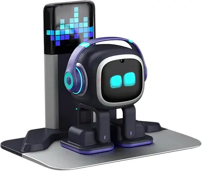 Interactive Coding Robot Toy with Dock and LED Display