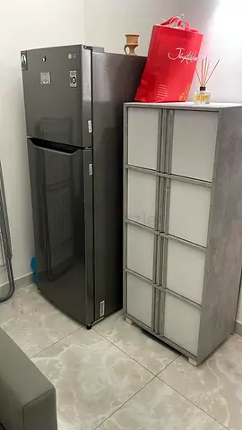 LG Top Freezer Refrigerator - 260L, Stainless Steel, Good Condition