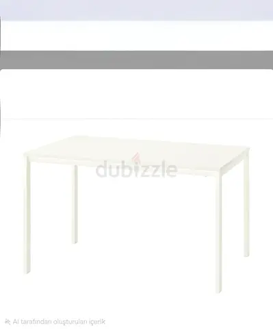 IKEA VIHALS White Dining Table 125×74 cm.