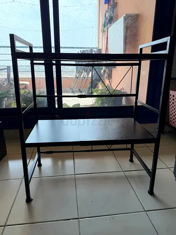 Adjustable 2-Tier Microwave & Kitchen Storage Rack!