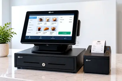 NCR Point of Sale (POS) System with Cash Drawer & Receipt Printer - Used