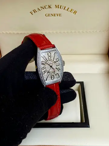 luxury Franck Muller tonneau-shaped watch master quality Japan women 36mm featuring a sparkling diam