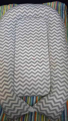 Comfortable Grey Chevron Baby bed
